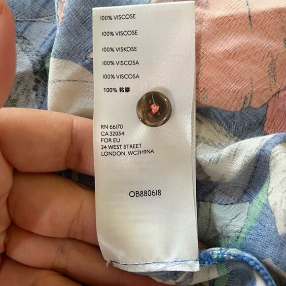 Anthropologie Maeve Elan Scarf-Printed Blouse in Blue Motif 6 NWOT - Picture 9 of 10